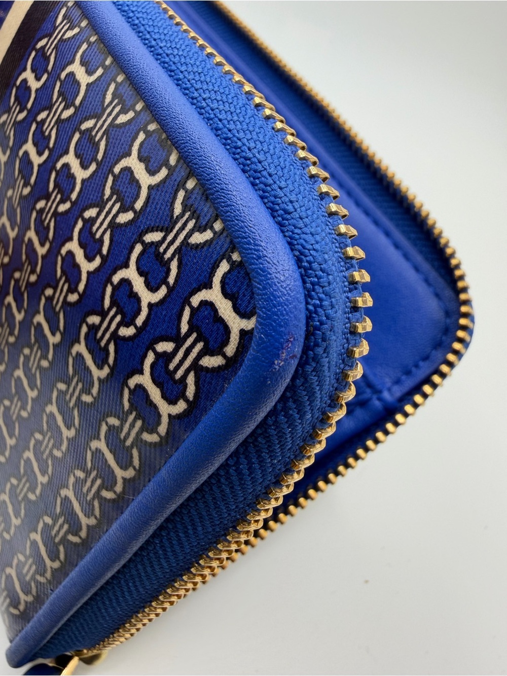 Tory Burch Gemini Link Coated Canvas Tote Bag & Matching Zip Wallet Set - Blue - Picture 15 of 16